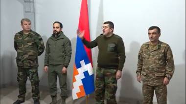 Արայիկ Հարությունյանը հանդիպել է Վլադիմիր Բալայանի և Շահեն Մեղրյանի անվան կամավորական ջոկատների ազատամարտիկների հետ