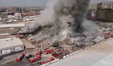 «Սուրմալու»-ի պայթյունի վայրը՝ վերևից (տեսանյութ)