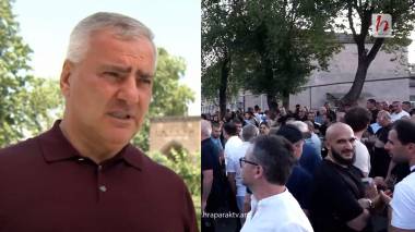 #Ուղիղ. Սամվել Կարապետյանի աջակիցները դատարանի դիմաց սպասում են կալանքի որոշմանը